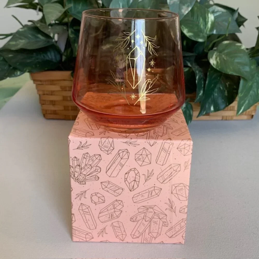 Rose Crystal Healing Drinking Glass DT Wand Love Acceptance Compassion Kindness